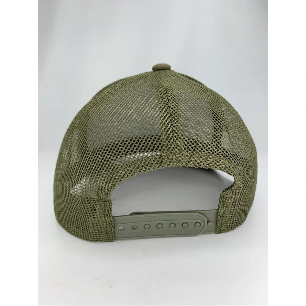 Bass Pro Shops Olive Hat Gone Fishing OSFM Adjustable Snapback Mesh Baseball Cap
